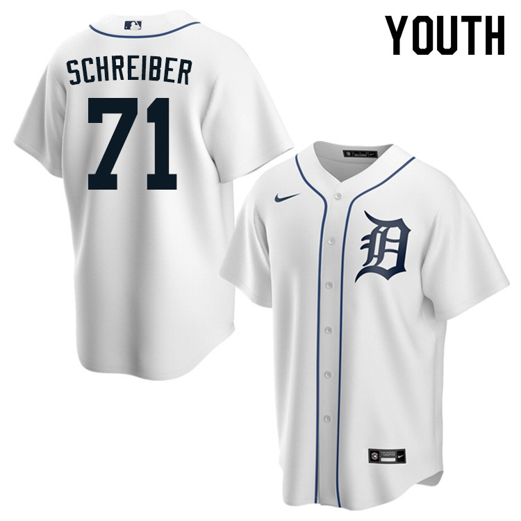Nike Youth #71 John Schreiber Detroit Tigers Baseball Jerseys Sale-White